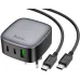 Сетевое зар./устр. Hoco CS33A 30W 3A+2.5A+2A+1.5A (PD+QC) 2xUSB/USB type-C универсальное серый (PD30W(TYPE-C TO TYPE-C) 17536)