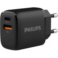 Сетевое зар./устр. Philips DLP4327 240W 1.5A (PD) USB/USB Type-C универсальное черный (DLP4327CB/70)