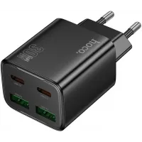 Сетевое зар./устр. Hoco N56 Fundador 30W 3A (PD) 2xUSB/USB type-C универсальное черный (32492)