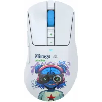 Мышь A4Tech Bloody R73 Ultra Duo белый/рисунок оптическая 20000dpi беспров. USB/USB-C 7but (R73 ULTRA DUO NYX MIRAGE)