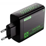 Сетевое зар./устр. Movespeed Pro AC120 100W 5A+3A+2.5A+2.25A+1.5A (PD+QC+AFC) USB/3xUSB Type-C универсальное черный/зеленый