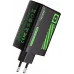 Сетевое зар./устр. Movespeed Pro AC120 100W 5A+3A+2.5A+2.25A+1.5A (PD+QC+AFC) USB/3xUSB Type-C универсальное черный/зеленый