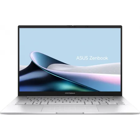 Ноутбук Asus Zenbook 14 OLED UX3405MA-QD1017 Core Ultra 9 185H 32Gb SSD512Gb Intel Arc 14" OLED FHD+ (1920x1200) noOS silver WiFi BT Cam Bag (90NB11R2-M01UC0)