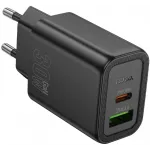 Сетевое зар./устр. Hoco Gentle PD30W+QC3.0 30W 3A (PD+QC) USB/USB Type-C универсальное черный (44358)