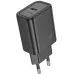 Сетевое зар./устр. Hoco Gentle PD30W+QC3.0 30W 3A (PD+QC) USB/USB Type-C универсальное черный (44358)
