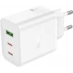 Сетевое зар./устр. Hoco Scenery PD65W 65W 3A (PD) USB/2xUSB Type-C универсальное белый (41104)