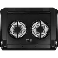 Подставка для ноутбука Digma D-NCP170-2x110RGB 18" 400x288x45мм 52дБ 2xUSB 2x 110ммFAN 1250г Fan-control металл/пластик черный