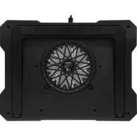 Подставка для ноутбука Digma D-NCP190-1x100RGB 19" 428x316x58мм 52дБ 2xUSB 1x 140ммFAN 1280г Fan-control металл/пластик черный