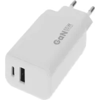 Сетевое зар./устр. BoraSCO 65W 3.25A+3A (PD+QC) USB/USB Type-C универсальное белый (52584) Сетевое зар./устр. BoraSCO 65W 3.25A+3A (PD+QC) USB/USB Type-C универсальное белый (52584)