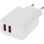 Сетевое зар./устр. BoraSCO 15W 3A 2xUSB универсальное белый (52580)
