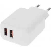 Сетевое зар./устр. BoraSCO 15W 3A 2xUSB универсальное белый (52580)