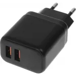 Сетевое зар./устр. BoraSCO 15W 3A 2xUSB универсальное черный (52581)