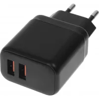 Сетевое зар./устр. BoraSCO 15W 3A 2xUSB универсальное черный (52581)