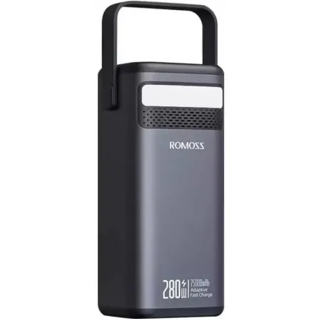 Мобильный аккумулятор Romoss PMT75 75000mAh QC3.0/PD3.0 280W 5A 2xUSB-A/2xUSB-C черный (1746779)