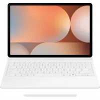 Чехол-клавиатура Samsung для Samsung Galaxy Tab S9+/S9 FE+/S10+ Book Cover Keyboard поликарбонат/полиуретан белый (EF-DX825UWRGRU)