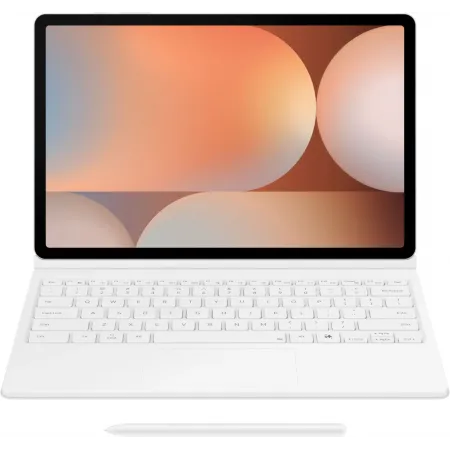 Чехол-клавиатура Samsung для Samsung Galaxy Tab S9+/S9 FE+/S10+ Book Cover Keyboard поликарбонат/полиуретан белый (EF-DX825UWRGRU)