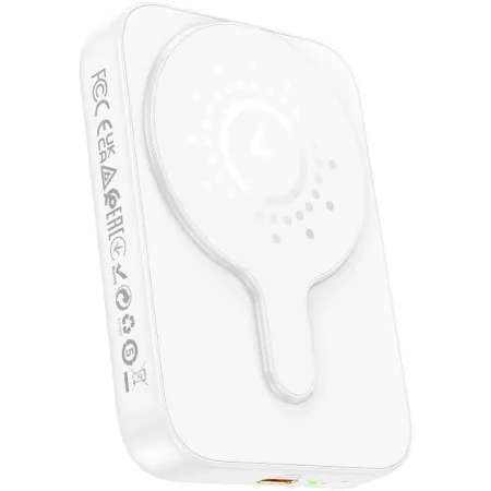 Мобильный аккумулятор Hoco J117A Esteem 10000mAh QC/PD 20W 2.4A USB-C беспров.зар. белый (05830)