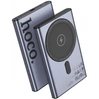 Мобильный аккумулятор Hoco Q32 Bird 5000mAh 15W 3A USB-C беспров.зар. серый (34076)