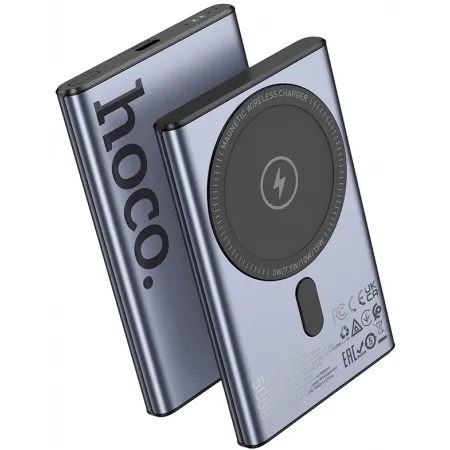 Мобильный аккумулятор Hoco Q32 Bird 5000mAh 15W 3A USB-C беспров.зар. серый (34076) Мобильный аккумулятор Hoco Q32 Bird 5000mAh 15W 3A USB-C беспров.зар. серый (34076)