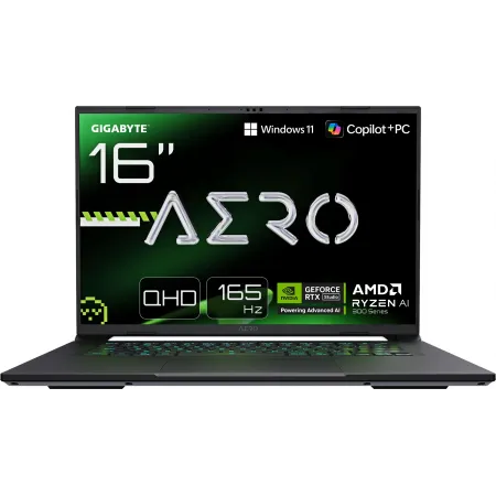 Ноутбук Gigabyte Aero X16 2WH Ryzen AI 9 HX 370 32Gb SSD1Tb NVIDIA GeForce RTX 5070 для ноутбуков 8Gb 16" IPS WQXGA (2560x1600) Windows 11 silver WiFi BT Cam (2WHA3KZC64DH)