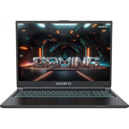 Ноутбук Gigabyte G6 Core i7 13620H 32Gb SSD512Gb NVIDIA GeForce RTX4060 8Gb 16" IPS FHD+ (1920x1200) FreeDOS black WiFi BT Cam (KF-H3KZ853KD/32)