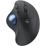 Трекбол Logitech M575S черный оптическая 2000dpi беспров. BT/Radio USB 4but (910-007035)