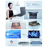 Ноутбук Chuwi Corebook Air Plus 2026 Ryzen 5 6600H 16Gb SSD512Gb AMD Radeon 660M 16" IPS FHD (1920x1200) Windows 11 Home blue WiFi BT Cam 5115mAh
