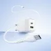 Сетевое зар./устр. Hoco CS112A Lounge PD30W+QC3.0 with cable 30W 3A (PD+QC) универсальное белый (80417) Сетевое зар./устр. Hoco CS112A Lounge PD30W+QC3.0 with cable 30W 3A (PD+QC) универсальное белый (80417)