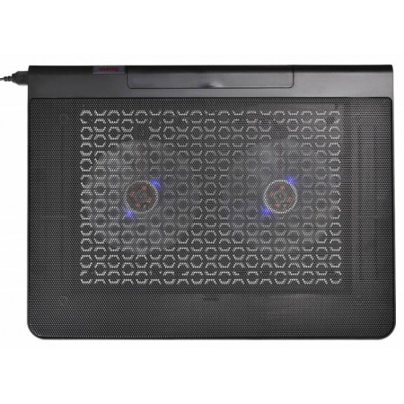 Подставка для ноутбука Buro BU-LCP170-B214 17"398x300x29мм 2xUSB 2x 140ммFAN 926г металлическая сетка/пластик черный