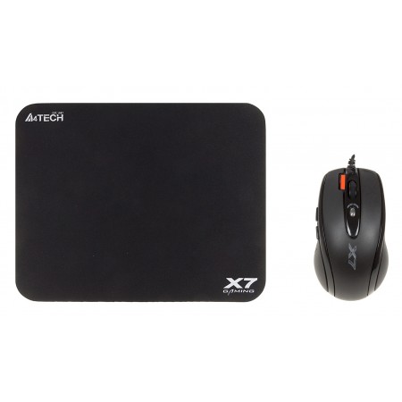 Мышь A4Tech X-7120 черный оптическая 2000dpi USB2.0 7but (X-710BK+X7-200MP)