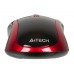 Мышь A4Tech V-Track Padless N-360 красный/черный оптическая 1200dpi USB 3but (N-360-2)