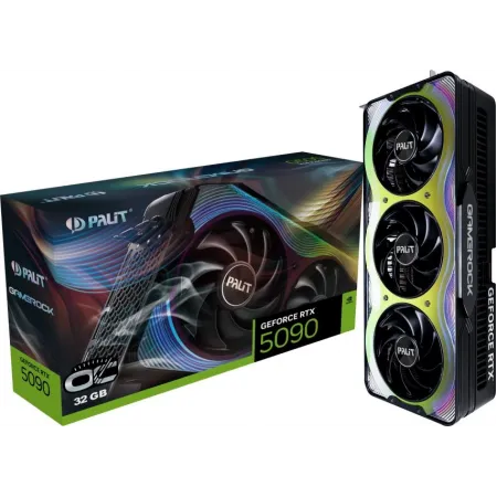 Видеокарта Palit PCI-E RTX5090 GAMEROCK OC NVIDIA GeForce RTX 5090 32Gb 512bit GDDR7 2017/28000 HDMIx1 DPx3 HDCP Ret