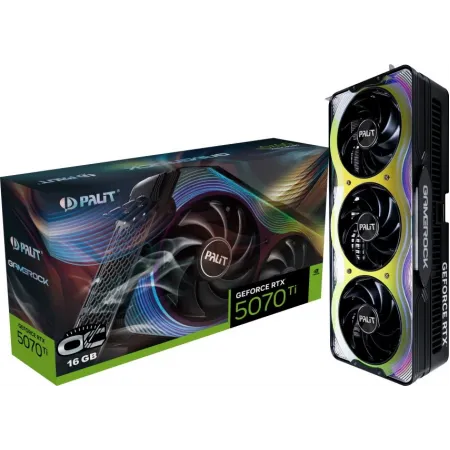 Видеокарта Palit PCI-E RTX5070Ti GAMEROCK OC NVIDIA GeForce RTX 5070TI 16Gb 256bit GDDR7 2295/28000 HDMIx1 DPx3 HDCP Ret