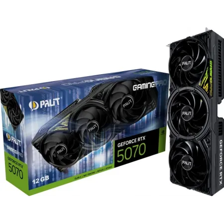 Видеокарта Palit PCI-E RTX5070 GAMINGPRO NVIDIA GeForce RTX 5070 12Gb 192bit GDDR7 2325/28000 HDMIx1 DPx3 HDCP Ret
