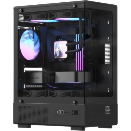 Корпус Formula Crystal Z1CM v2 черный без БП mATX 5x120mm 1xUSB3.0 audio bott PSU