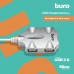 Разветвитель USB 2.0 Buro BU-HUB4-0.5-U2.0-Candy 4порт. серебристый