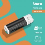 Устройство чтения карт памяти USB2.0 Buro BU-CR-3101 черный