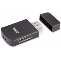 Устройство чтения карт памяти USB2.0 Buro BU-CR-3103 черный