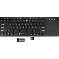 Клавиатура Оклик 830ST черный USB беспроводная slim Multimedia Touch