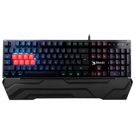 Клавиатура A4Tech Bloody B3370R черный USB Multimedia for gamer LED (подставка для запястий)