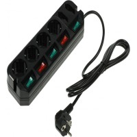 Сетевой удлинитель Most A10 1.6м (6 розеток) черный (пакет ПЭ)