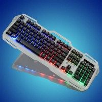 Клавиатура Оклик 747G FROZEN серый/черный USB Multimedia for gamer LED Клавиатура Оклик 747G FROZEN серый/черный USB Multimedia for gamer LED