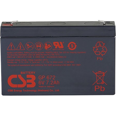 Батарея для ИБП CSB GP672 6В 7.2Ач