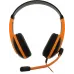 Наушники с микрофоном Defender Warhead G-120 оранжевый/черный 2м накладные оголовье (64099)