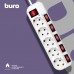 Сетевой фильтр Buro 500SH-1.8-SW-W 1.8м (5 розеток) белый (коробка)