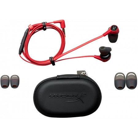 Наушники с микрофоном HyperX Cloud Earbuds красный/черный 1.2м (HX-HSCEB-RD)