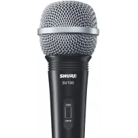Микрофон проводной Shure SV100-A 4.5м черный/серебристый