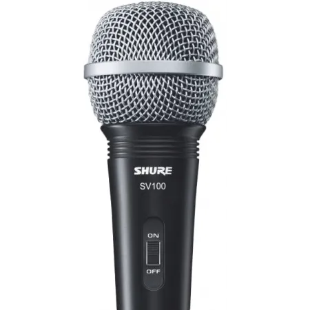 Микрофон проводной Shure SV100-A 4.5м черный/серебристый