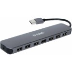 Разветвитель USB 2.0 D-Link DUB-H7 7порт. черный (DUB-H7/E1A)