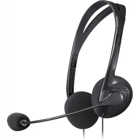 Наушники с микрофоном Defender Aura 102 черный 1.8м накладные оголовье (63102)